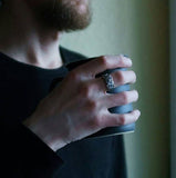 Bague loup viking