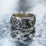 Bague loup viking