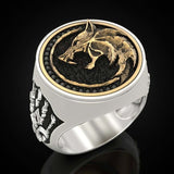 Bague loup solitaire