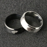 Bague tete de loup en acier