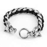 bracelet loup viking acier