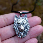 collier loup origami homme