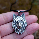 collier loup origami homme