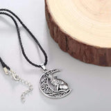 pendentif loup lune argent