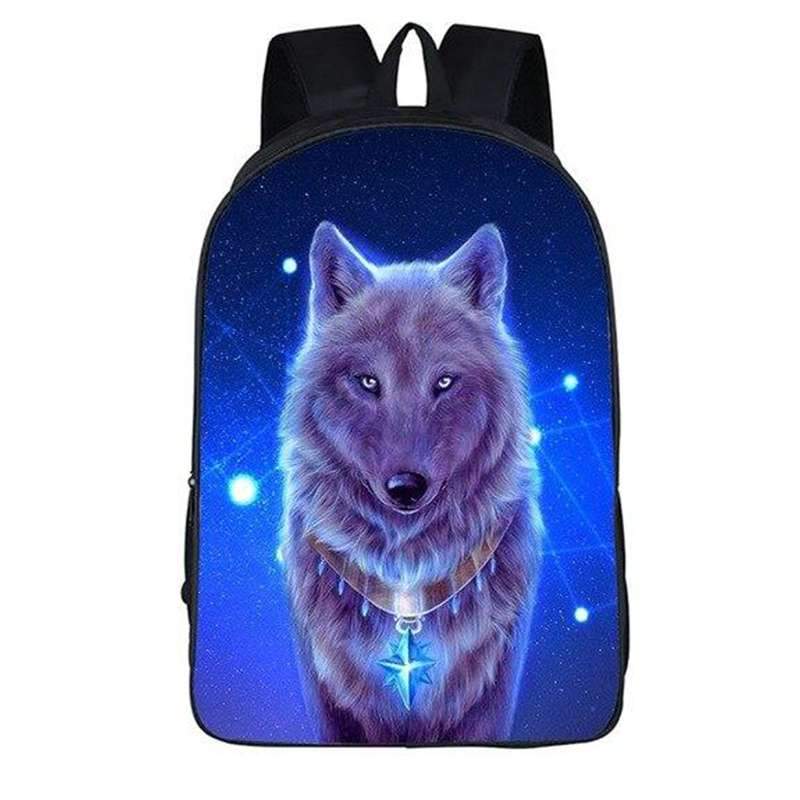 Sac à Dos Dessin de Loup Louragan™1