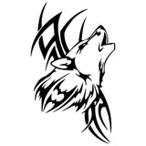 sticker loup tribal