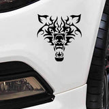 sticker motif loup voiture