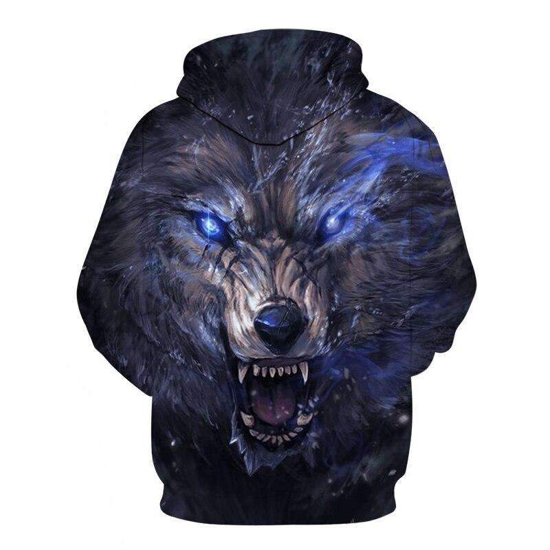 Sweat à Capuche Loup-Garou - Design Graphique - Coupe Classique, 241 G