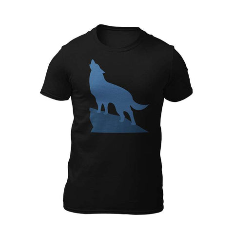 t-shirt loup bleu