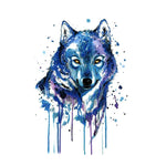 tatouage aquarelle loup