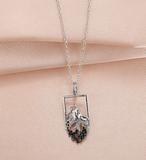 Collier loup argent