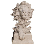 statue-tete-de-lion-effet-pierre