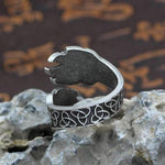 bague patte de loup argent