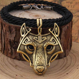 collier tête de loup viking
