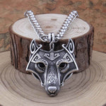 collier loup argent