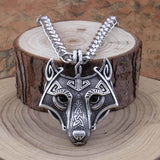 collier loup argent