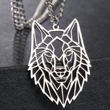 Collier avec pendentif loup