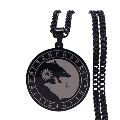 Collier loup viking