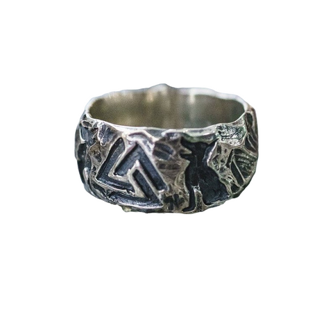 Bague loup viking