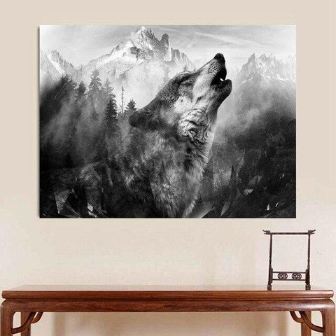 Le Tableau Loup qui hurle 