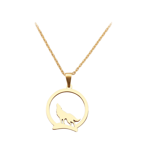 Collier loup solitaire
