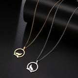 Collier loup solitaire