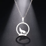 Collier loup solitaire