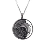 Pendentif loup pierre