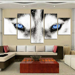 tableau-loup-yeux-bleus