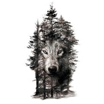 Tatouage Loup Forêt