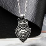 Collier loup homme