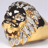 BAGUE TÊTE DE LION OR FEMME