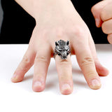 bague punk acier homme