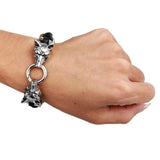 bracelet viking loup bras