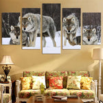 cadre multi panneaux loup
