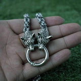 collier homme loup