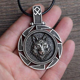 collier loup tete symbolique homme
