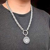 collier patte loup homme