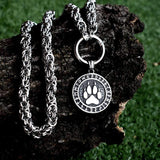 collier pendentif patte loup