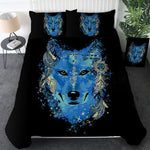 housse couette loup bleu