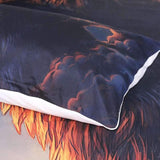 housse couette loup coussin