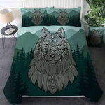 housse couette loup foret