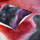 housse couette loup qui hurle coussin