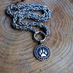 pendentif patte loup bleu