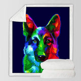 plaid chien loup