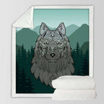 PLAID LOUP<br> FORÊT VERDOYANTE