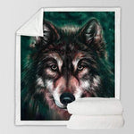 plaid loup realiste