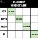 plaid loup symbole croissant de lune