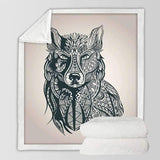 plaid loup tribal