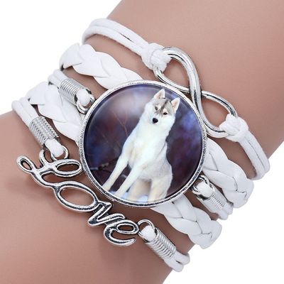 Bracelet motif loup